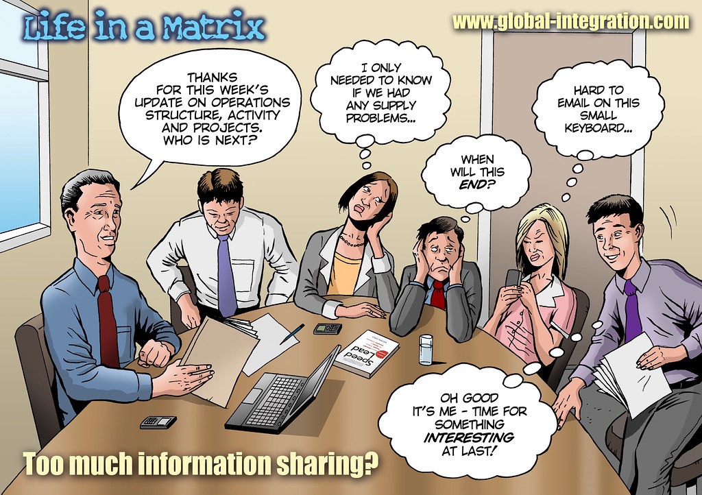 "Too much information sharing cartoon, Global Integrations” licensed under CC BY-NC-SA 2.0"
